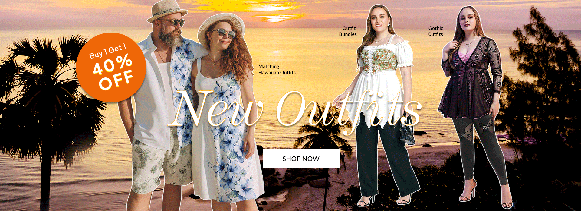 Buy One Get One for 40% OFF on Best Selling Matching Hawaiian Outfits