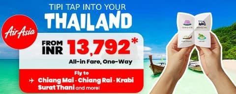 Air Asia Airline Bookings starting at just ₹13792