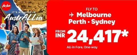 Flights Booking for Melbourne, Perth, Sydney starting at just ₹24417