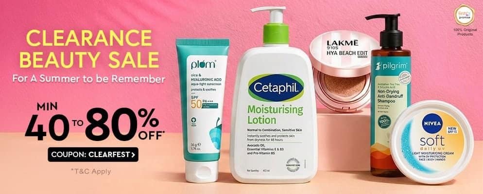 Avail Upto 80% discount on Beauty and Personal Care Range