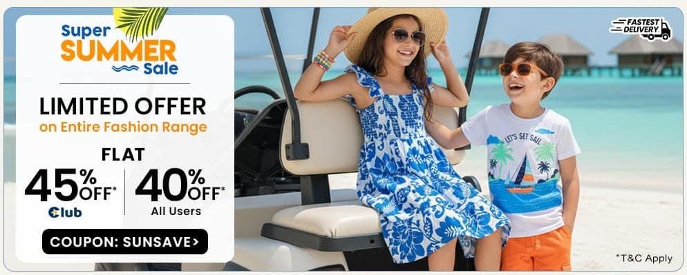 45% OFF on Shirts, Onesies, Shorts, and more