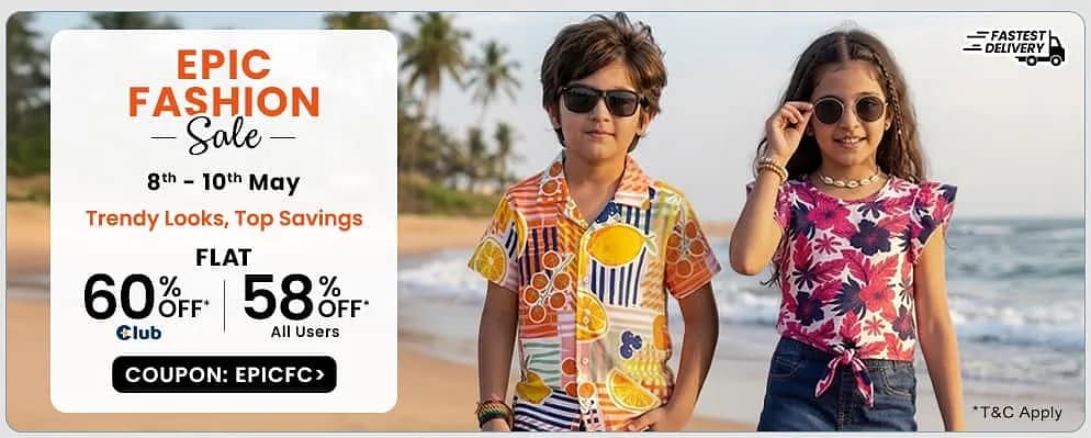 Avail Flat 58% discount on Select Fashion Product
